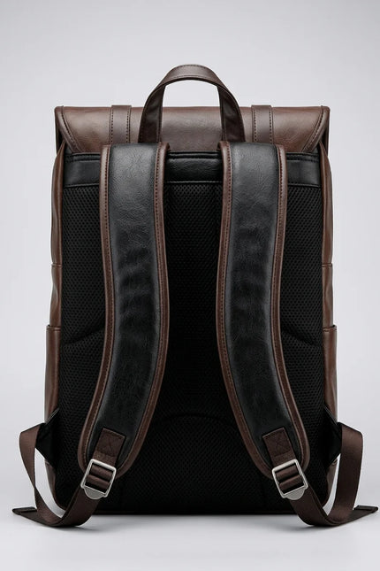 Sac à dos ordinateur 14 pouces cuir végan élégant - Vue 3 - Sac