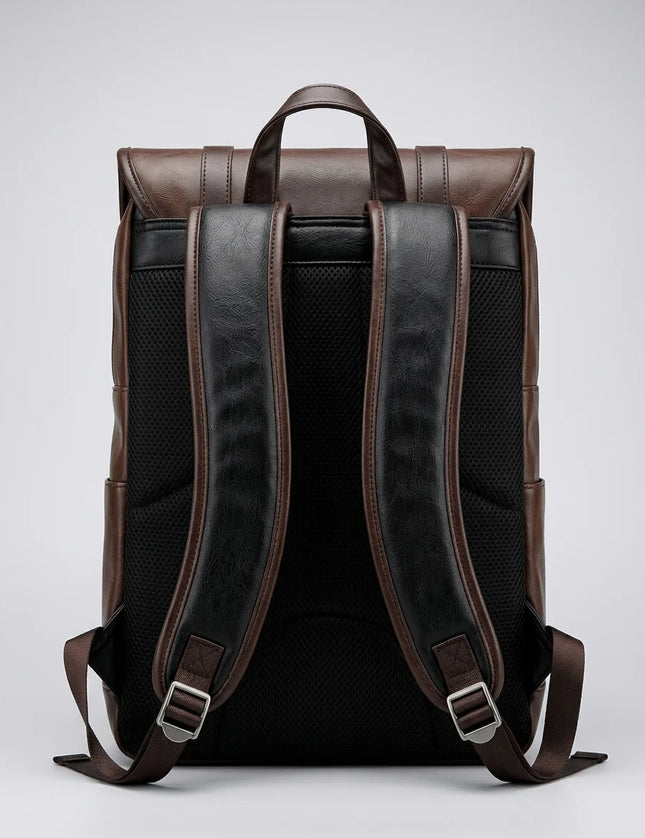 Sac à dos ordinateur 14 pouces cuir végan élégant - Vue 3 - Sac