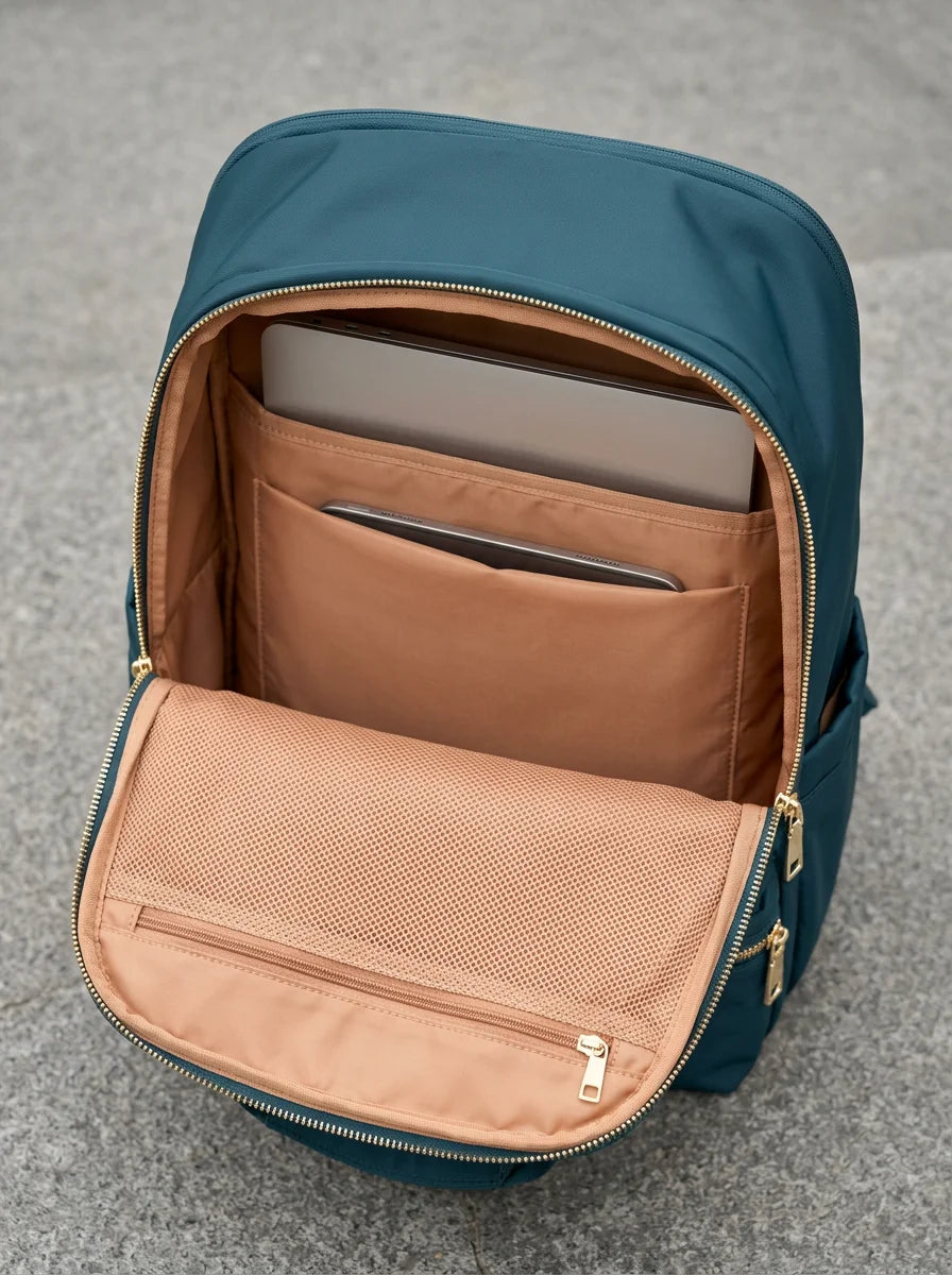 Sac à dos ordinateur 14 pouces nylon imperméable femme - Vue 4 - Sac