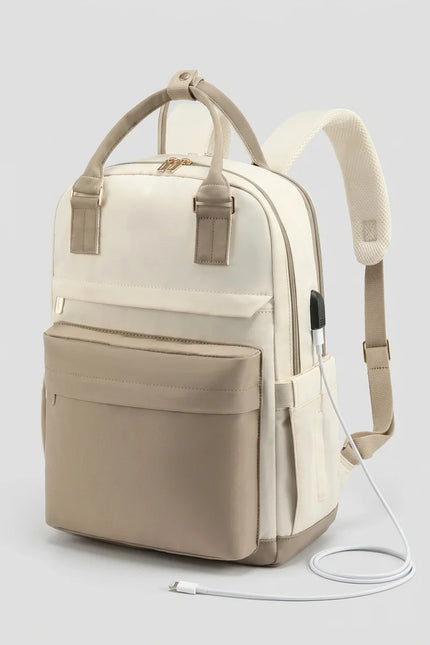 Sac à dos ordinateur 15 pouces nylon imperméable femme - Vue 1 - Sac