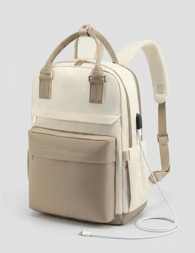 Sac à dos ordinateur 15 pouces nylon imperméable femme - Vue 1 - Sac