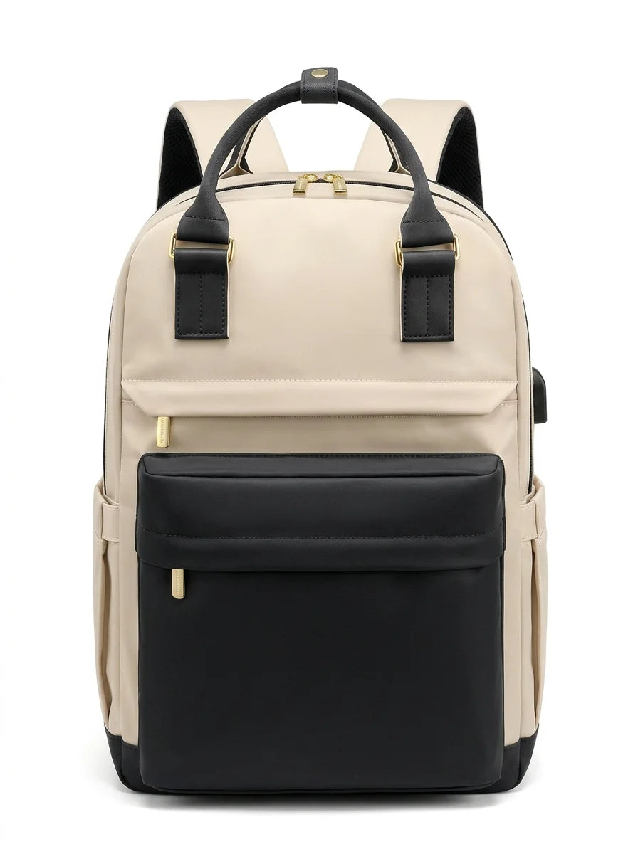 Sac à dos ordinateur 15 pouces nylon imperméable femme - Vue 1 - Sac