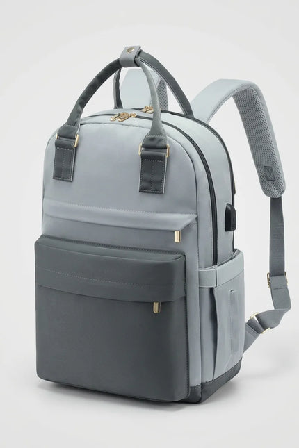 Sac à dos ordinateur 15 pouces nylon imperméable femme - Vue 4 - Sac