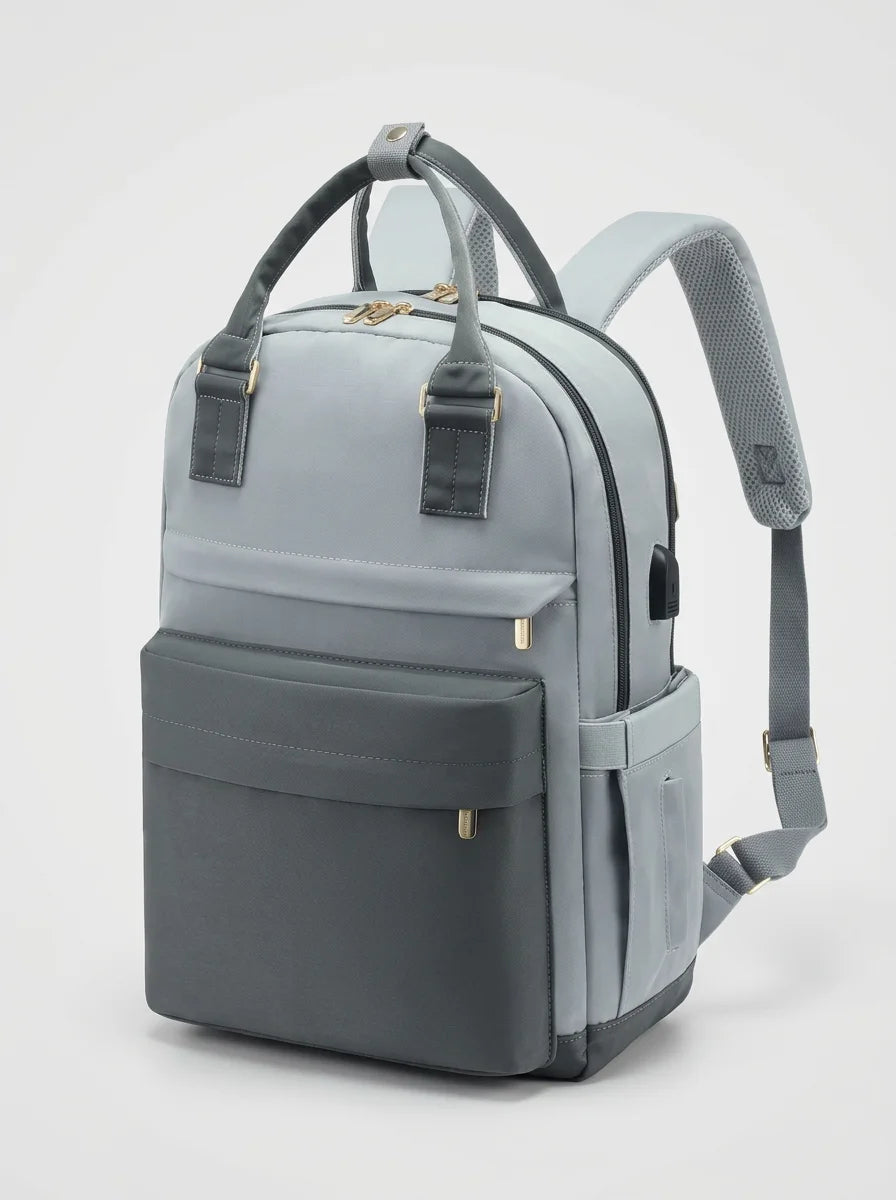 Sac à dos ordinateur 15 pouces nylon imperméable femme - Vue 4 - Sac