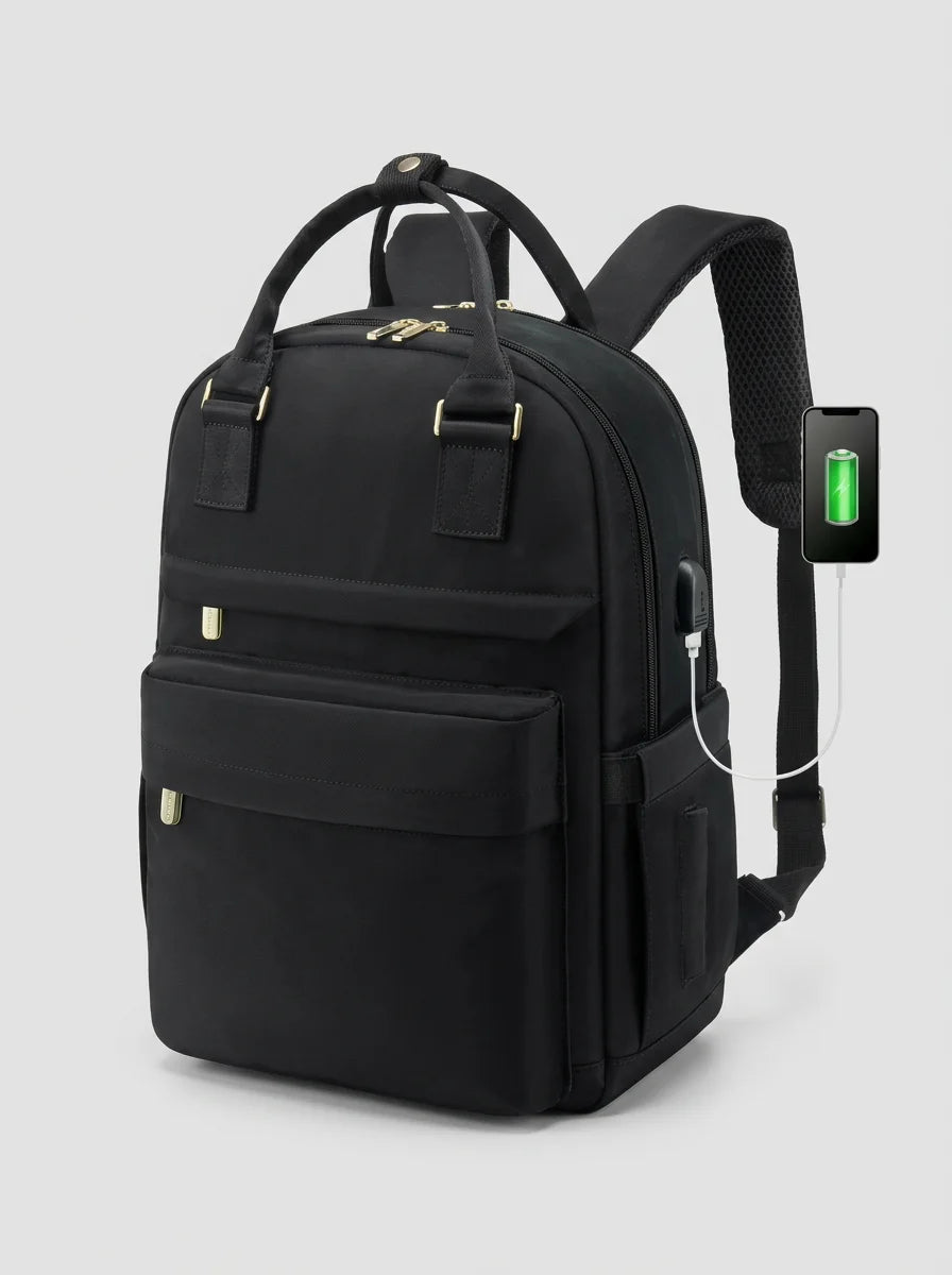 Sac à dos ordinateur 15 pouces nylon imperméable femme - Vue 7 - Sac