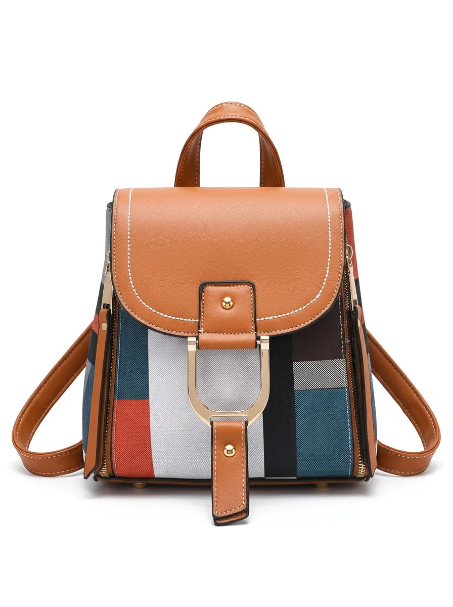 Sac à dos ville compact cuir vegan femme - Vue 1 - Sac