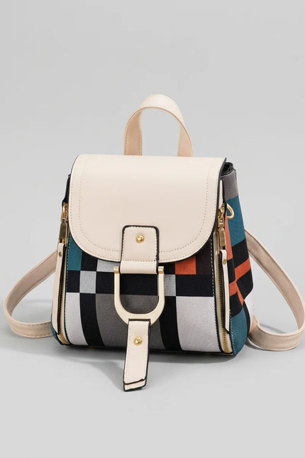 Sac à dos ville compact cuir vegan femme - Vue 2 - Sac