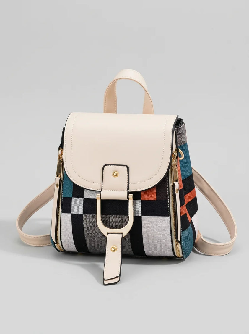 Sac à dos ville compact cuir vegan femme - Vue 2 - Sac