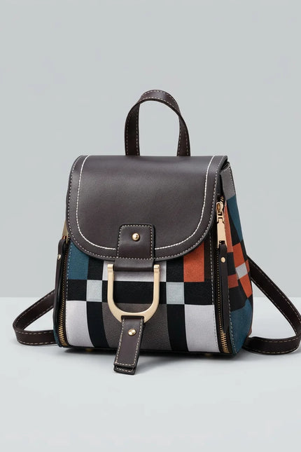 Sac à dos ville compact cuir vegan femme - Vue 3 - Sac