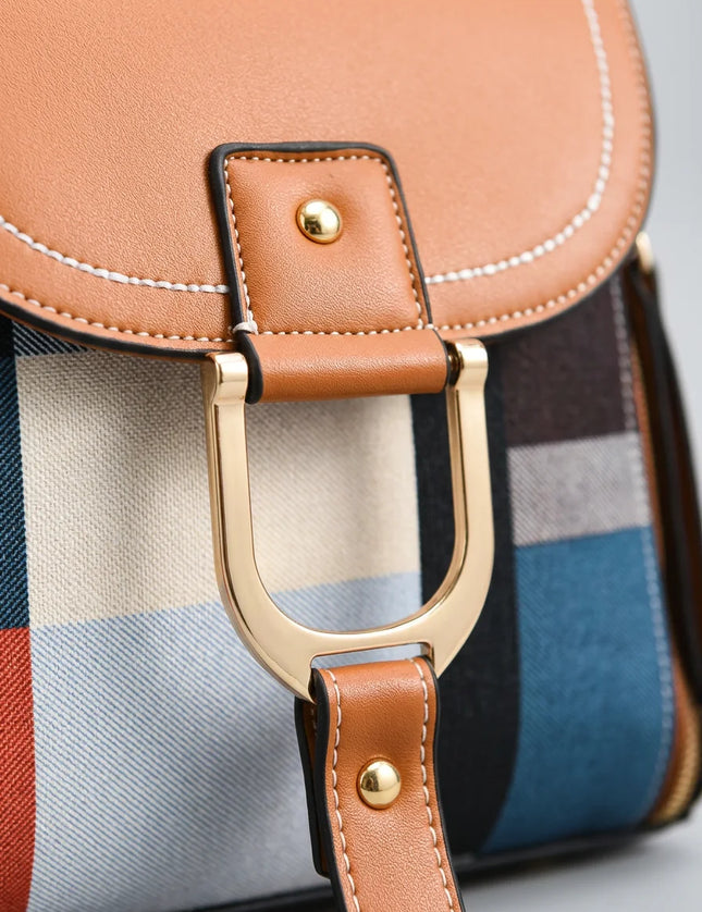 Sac à dos ville compact cuir vegan femme - Vue 4 - Sac