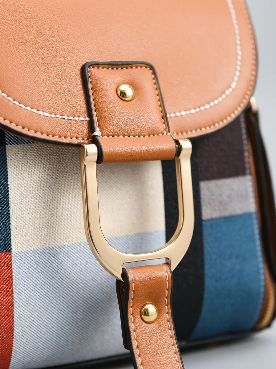 Sac à dos ville compact cuir vegan femme - Vue 4 - Sac