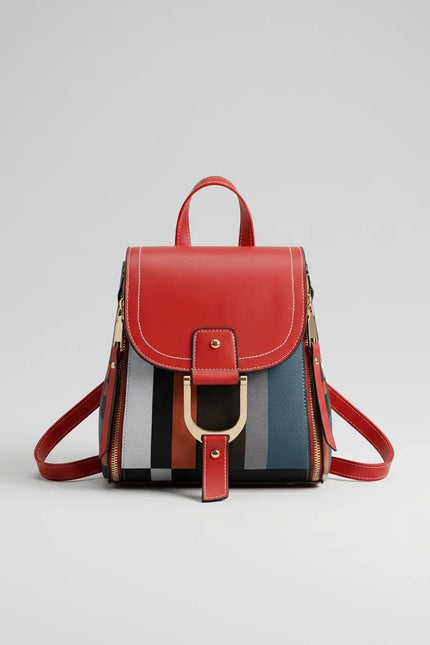 Sac à dos ville compact cuir vegan femme - Vue 5 - Sac