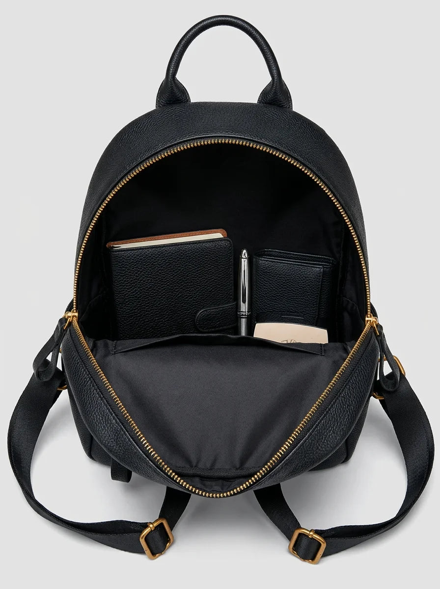 Sac cuir compact quotidien élégant femme - Vue 4 - Sac