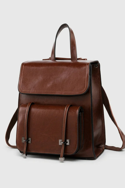 Sac cuir femme élégant style preppy - Vue 1 - Sac