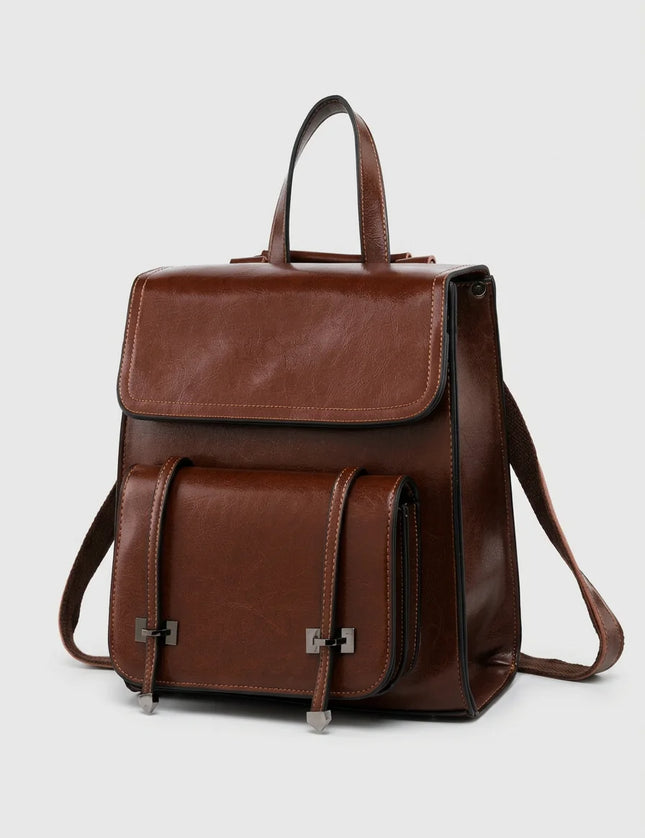 Sac cuir femme élégant style preppy - Vue 1 - Sac