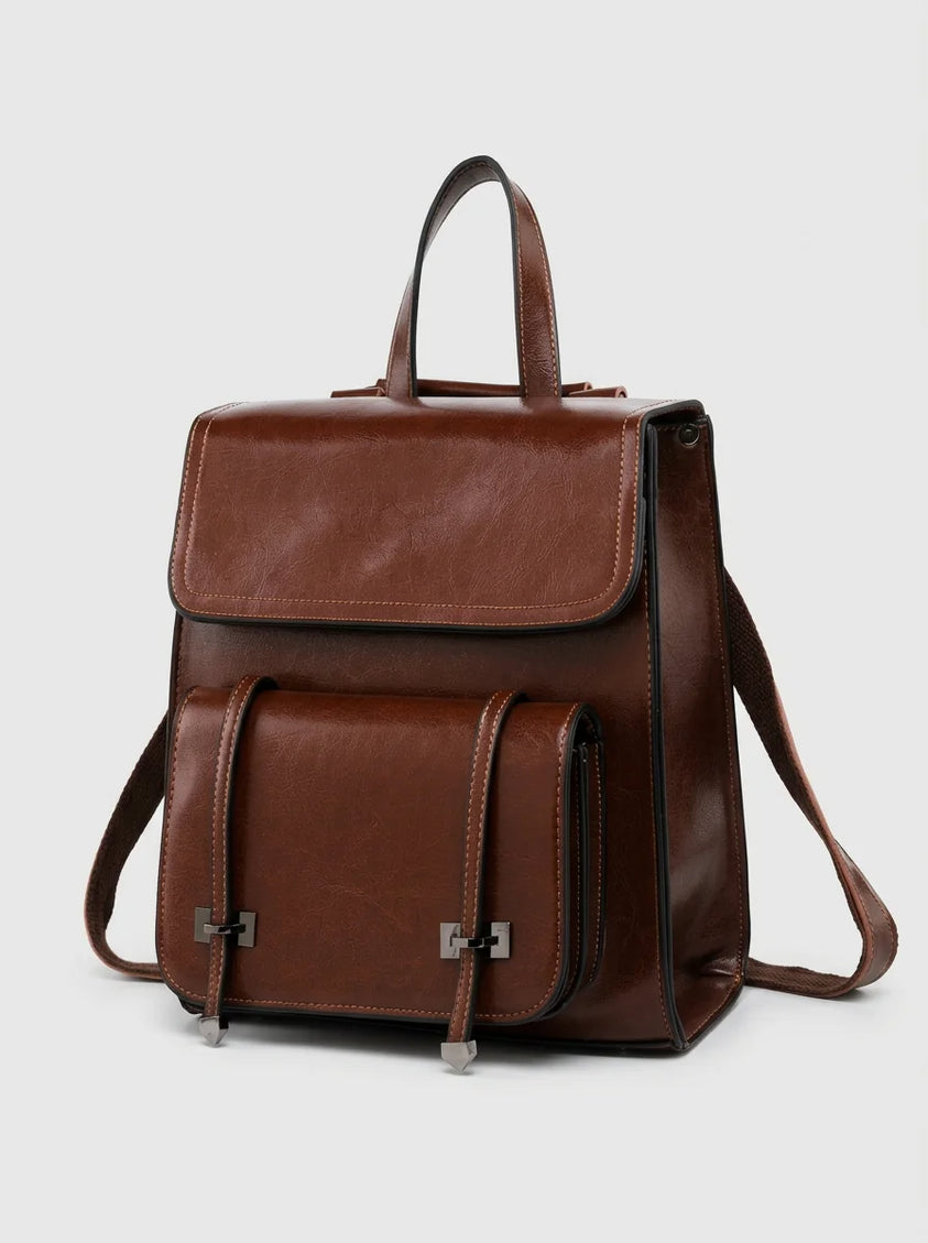 Sac cuir femme élégant style preppy - Vue 1 - Sac