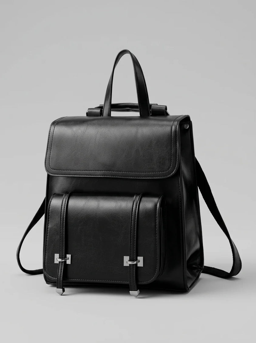 Sac cuir femme élégant style preppy - Vue 2 - Sac