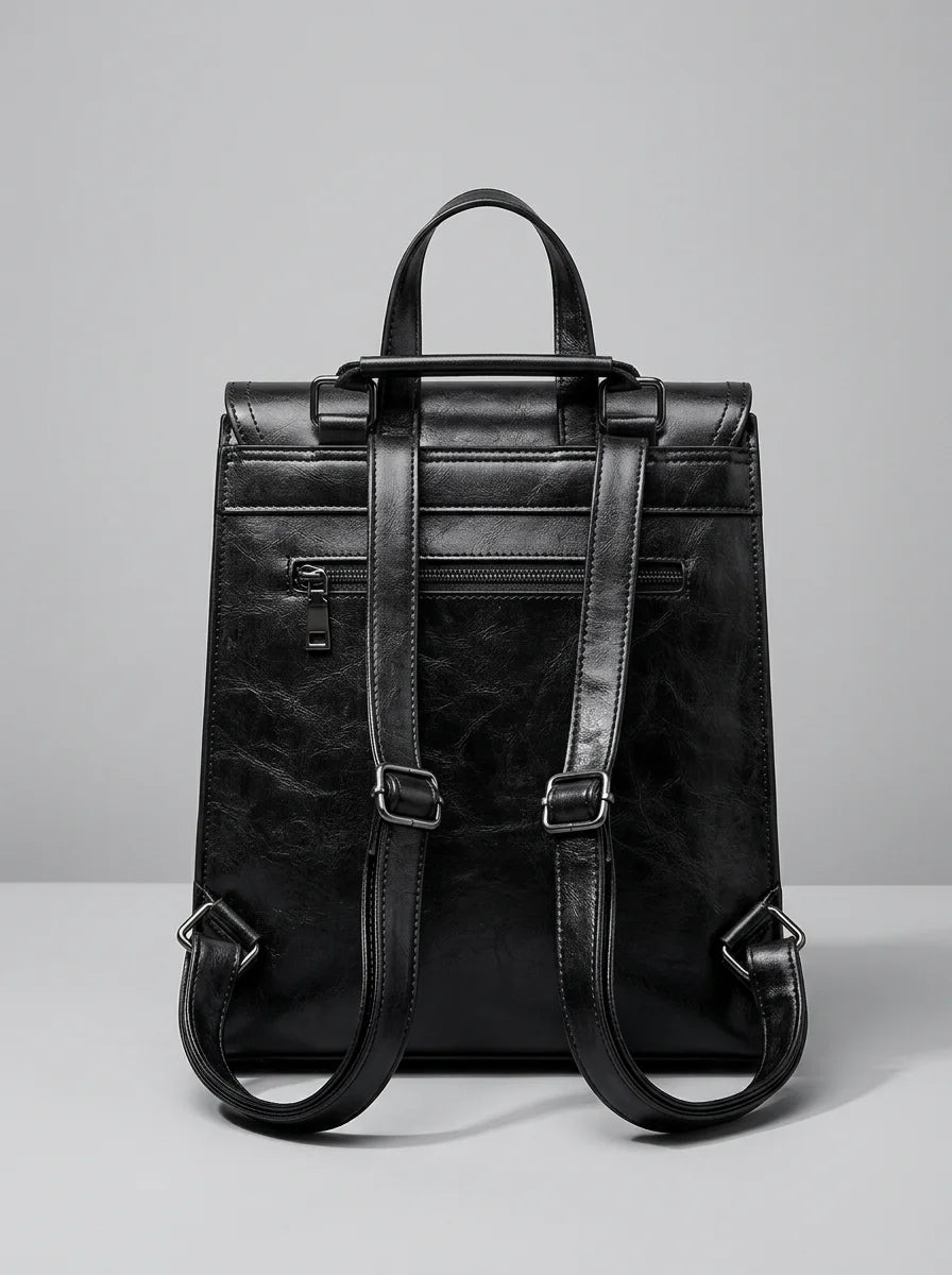 Sac cuir femme élégant style preppy - Vue 2 - Sac
