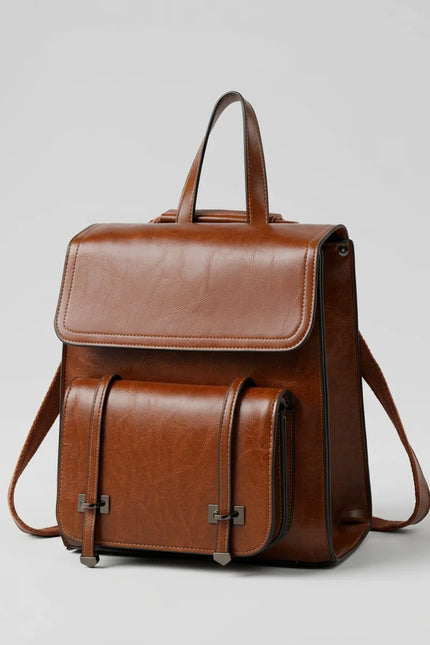 Sac cuir femme élégant style preppy - Vue 3 - Sac