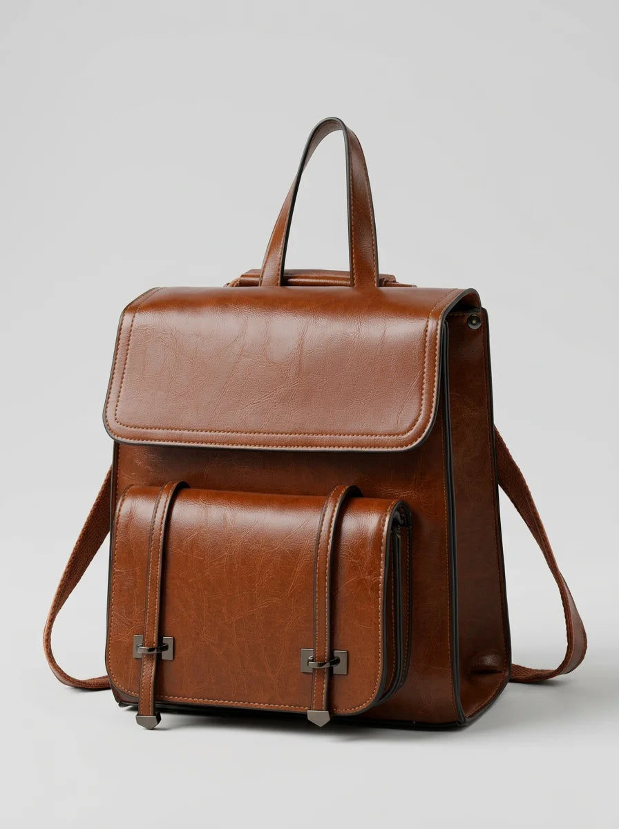 Sac cuir femme élégant style preppy - Vue 3 - Sac