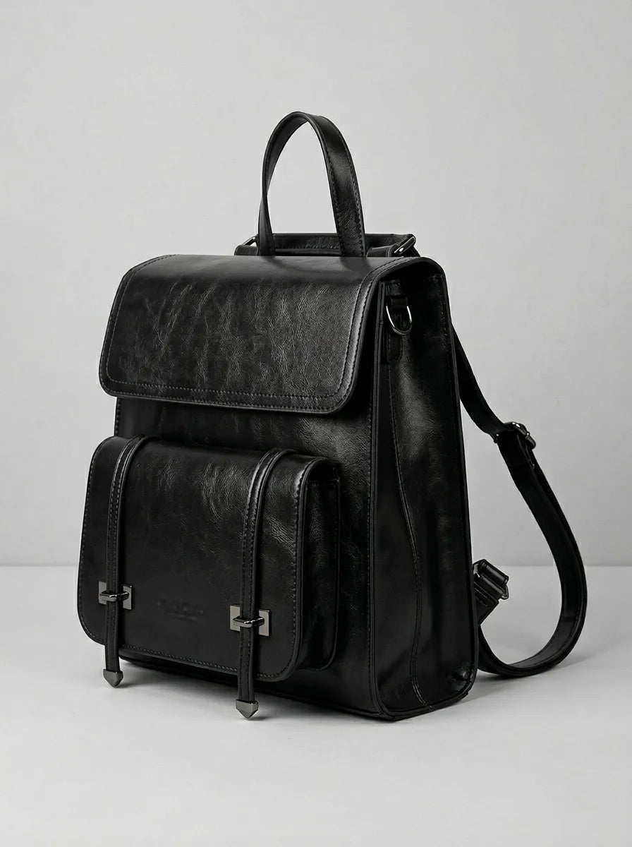 Sac cuir femme élégant style preppy - Vue 3 - Sac