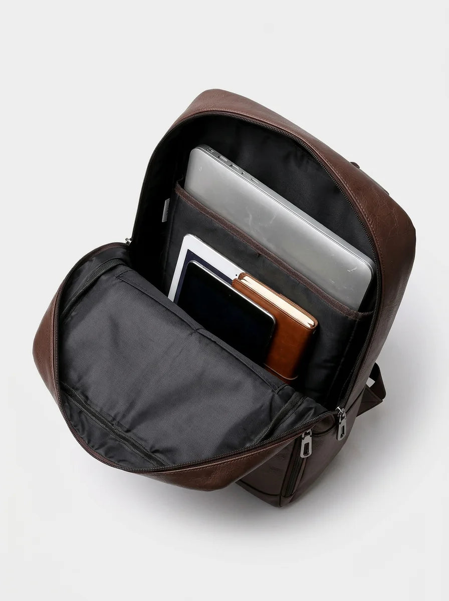 Sac cuir grande capacité ordinateur business élégant homme - Vue 3 - Sac