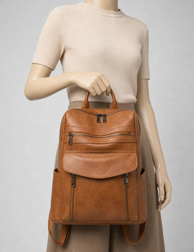 Sac cuir vegan femme élégant quotidien porté à la main en studio - Aurean Paris - source inputs