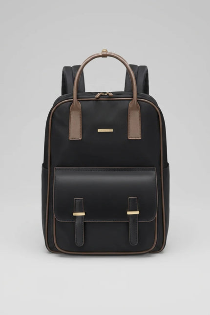 Sac ordinateur 15 pouces nylon cuir femme élégant - Vue 1 - Sac