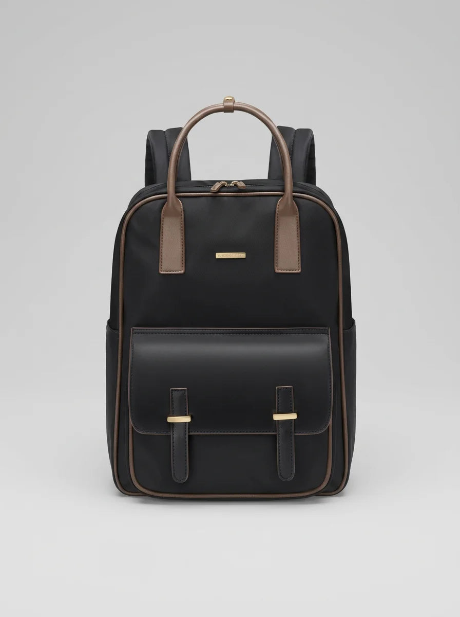 Sac ordinateur 15 pouces nylon cuir femme élégant - Vue 1 - Sac