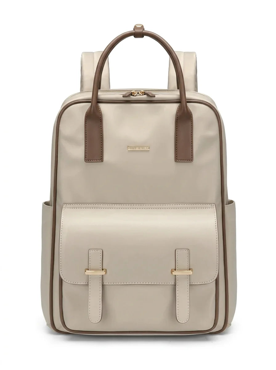 Sac ordinateur 15 pouces nylon cuir femme élégant - Vue 1 - Sac