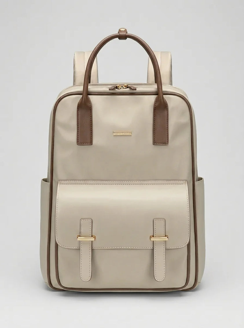 Sac ordinateur 15 pouces nylon cuir femme élégant - Vue 2 - Sac