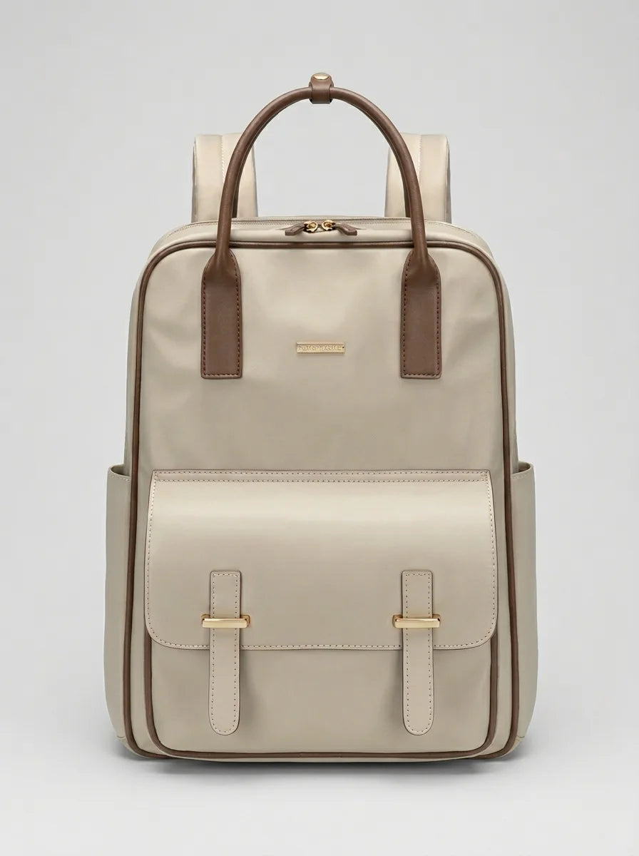 Sac ordinateur 15 pouces nylon cuir femme élégant - Vue 2 - Sac