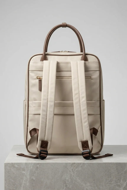 Sac ordinateur 15 pouces nylon cuir femme élégant - Vue 2 - Sac
