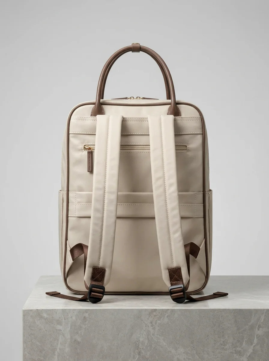 Sac ordinateur 15 pouces nylon cuir femme élégant - Vue 2 - Sac