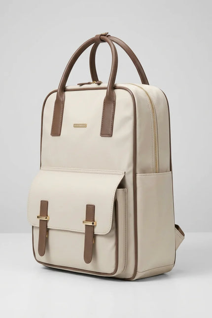 Sac ordinateur 15 pouces nylon cuir femme élégant - Vue 3 - Sac
