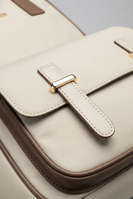 Sac ordinateur 15 pouces nylon cuir femme élégant - Vue 4 - Sac