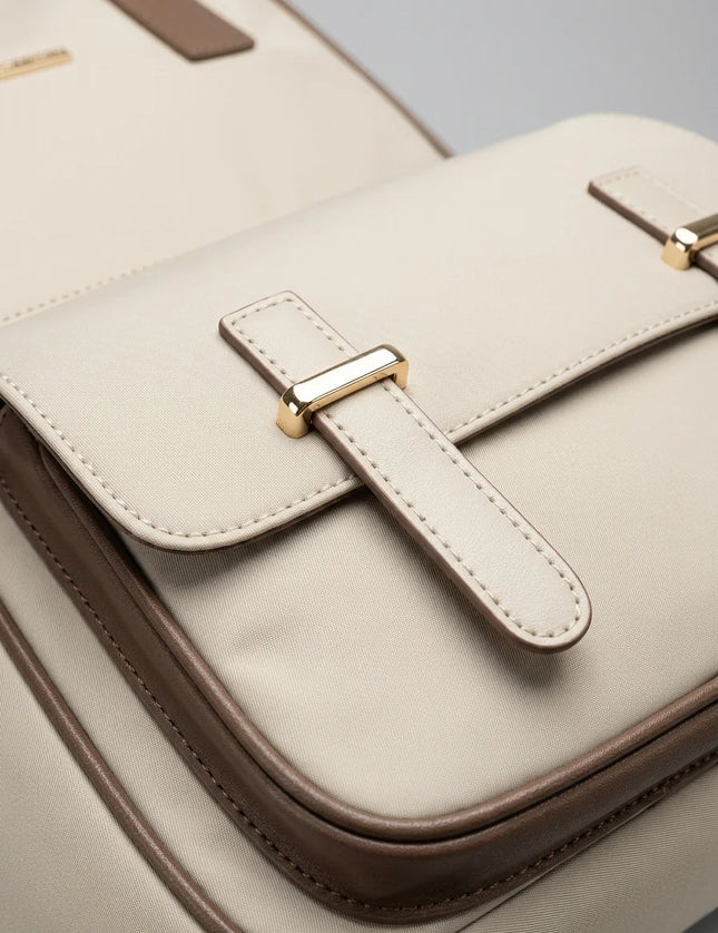 Sac ordinateur 15 pouces nylon cuir femme élégant - Vue 4 - Sac